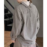 ＢＡＣＫレースアップ裾タックチェックブラウス | rps | 詳細画像24 