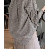 ＢＡＣＫレースアップ裾タックチェックブラウス | rps | 詳細画像25 