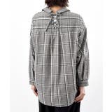 ＢＡＣＫレースアップ裾タックチェックブラウス | rps | 詳細画像27 