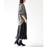 ＢＡＣＫレースアップ裾タックチェックブラウス | rps | 詳細画像5 