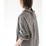 ＢＡＣＫレースアップ裾タックチェックブラウス | rps | 詳細画像7 