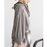 BACKレースアップ細コール裾タック多釦ブラウス | rps | 詳細画像25