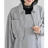 シャツブルゾン×キャミワンピース太コールセットアップ | rps | 詳細画像16 