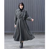 シャツブルゾン×キャミワンピース太コールセットアップ | rps | 詳細画像21 