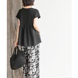 異素材切替ペプラムＴシャツ | rps | 詳細画像12 