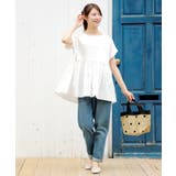 異素材切替ペプラムＴシャツ | rps | 詳細画像27 