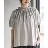 グレージュ | ネック＆スリーブゴム使いＴｅｅ | rps