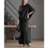 ブラック | ドルマンプルオーバー+ワイドパンツセットアップ | rps