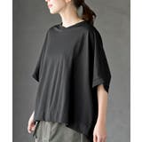 ブラック | 天竺テールカットワイドＴシャツ | rps