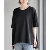 ブラック | バックシャーリングワイドTシャツ | rps
