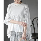 オフホワイト | テールカットフリルワイドTシャツ | rps