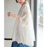裾刺繍バンドカラードルマンブラウス | rps | 詳細画像7