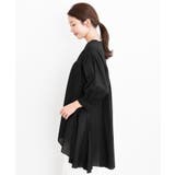 バンドカラーコットンフレアーロングブラウス | rps | 詳細画像29 