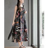 ブラック | パッチワークワンピース | rps