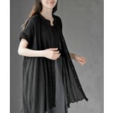 ブラック | 楊柳ブラウスチュニック | rps