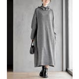 杢グレー | バラクラバセットロングニットワンピース | rps