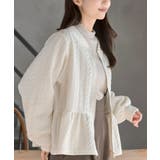 アイボリー | ふくれジャガードペプラムZIPブルゾン | rps