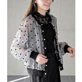 フロッキードットシアーカーディガン | rps | 詳細画像1