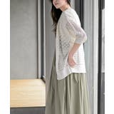 多釦透かしドルマンニットカーディガン | rps | 詳細画像3