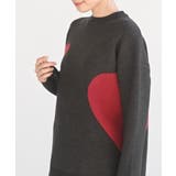 杢チャコール | ハートジャガードワイドニットプルオーバー | rps