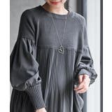 Ａラインプリーツ切替ニットプルオーバー | rps | 詳細画像5 