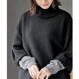 アームウォーマーレイヤー風タートルニットチュニック | rps | 詳細画像14 