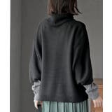 アームウォーマーレイヤー風タートルニットチュニック | rps | 詳細画像16 