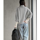 アームウォーマーレイヤー風タートルニットチュニック | rps | 詳細画像20 