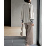 アームウォーマーレイヤー風タートルニットチュニック | rps | 詳細画像4 