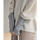 アームウォーマーレイヤー風タートルニットチュニック | rps | 詳細画像9 