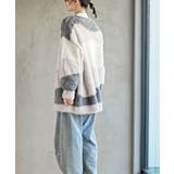 異素材ＭＩＸ×柄ニットカーディガン | rps | 詳細画像11 