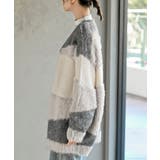 異素材ＭＩＸ×柄ニットカーディガン | rps | 詳細画像15 