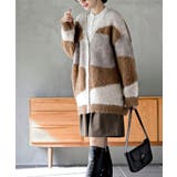 異素材ＭＩＸ×柄ニットカーディガン | rps | 詳細画像3 