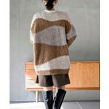 異素材ＭＩＸ×柄ニットカーディガン | rps | 詳細画像4 