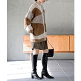 異素材ＭＩＸ×柄ニットカーディガン | rps | 詳細画像5 