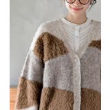 異素材ＭＩＸ×柄ニットカーディガン | rps | 詳細画像6 