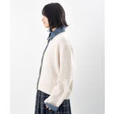 デニム切替レイヤード風ニットカーディガン | rps | 詳細画像27