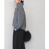 デニム切替レイヤード風ニットカーディガン | rps | 詳細画像3