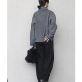 デニム切替レイヤード風ニットカーディガン | rps | 詳細画像4