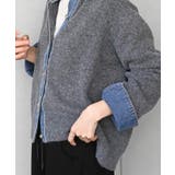 デニム切替レイヤード風ニットカーディガン | rps | 詳細画像9