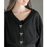 リボンボタン透かし編みニットカーディガン | rps | 詳細画像14 