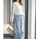 リボンボタン透かし編みニットカーディガン | rps | 詳細画像3 