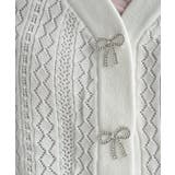 リボンボタン透かし編みニットカーディガン | rps | 詳細画像9 