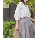 レース7分袖スキッパーチュニック | rps | 詳細画像3