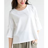 アイボリー | フレアーリボン袖７分プルオーバー | rps