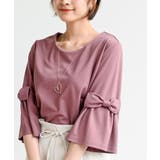 ピンク2 | フレアーリボン袖７分プルオーバー | rps