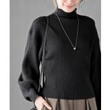 ボリューム袖ボトルネックリブニットプルオーバー | rps | 詳細画像29 