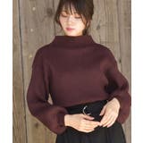 ブラウン | ボリューム袖ボトルネックリブニットプルオーバー | rps