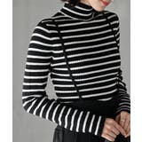 ブラック2 | ハイネックリブニットプルオーバー | rps