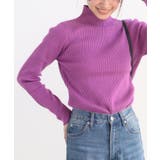 ピンク | ハイネックリブニットプルオーバー | rps